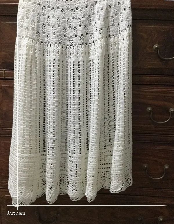 丝绒半身裙编织图解,冬款成人半身裙编织教程