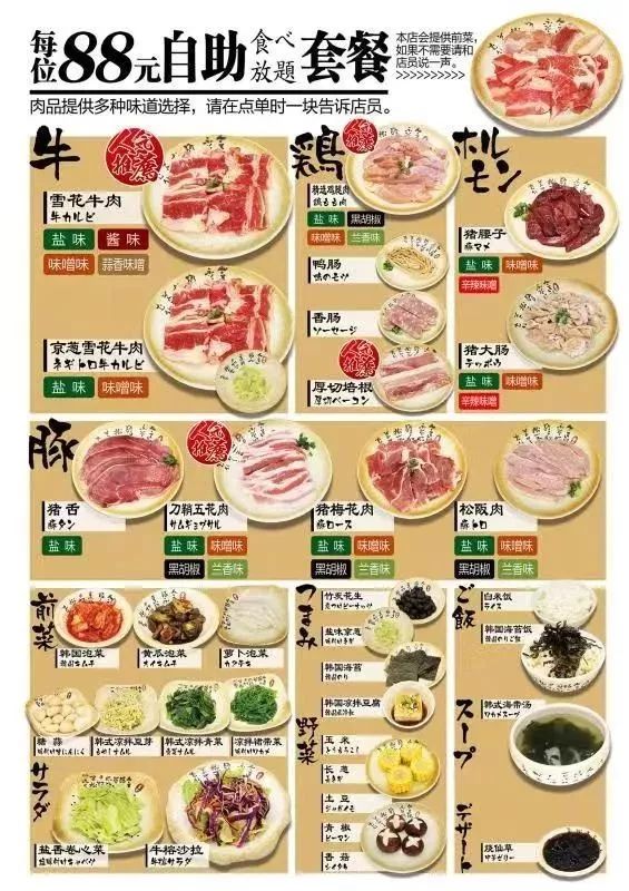 88元一个炭火烤肉自助,单人不限量烤肉自助