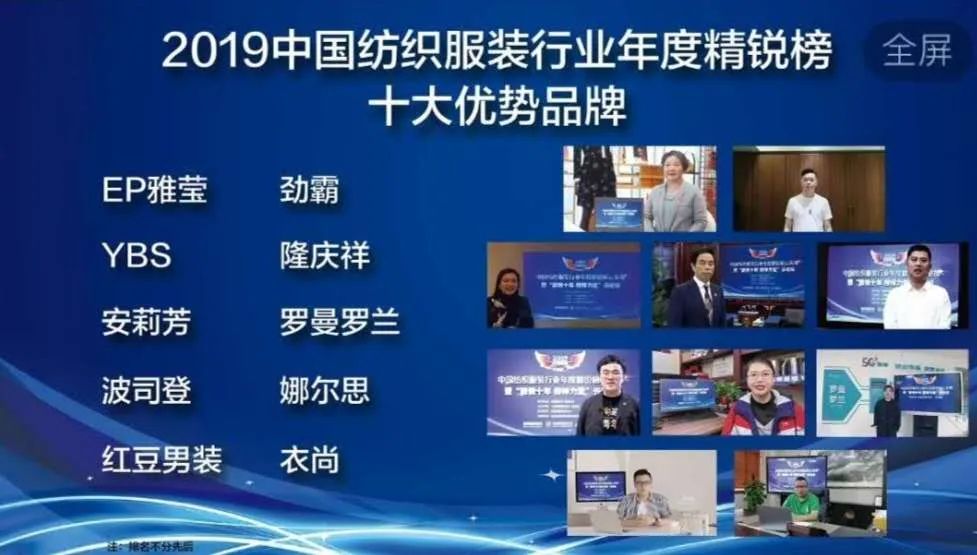 纺织头条｜祝贺！精锐榜十年相约云上，这73家机构、企业和个人上榜