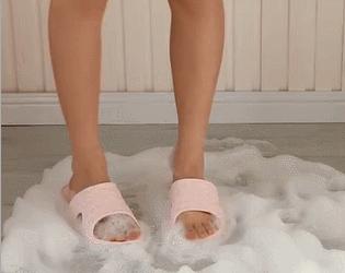 一双能按摩的浴室拖鞋,Q软防滑,好穿到爆,每一步都在保健