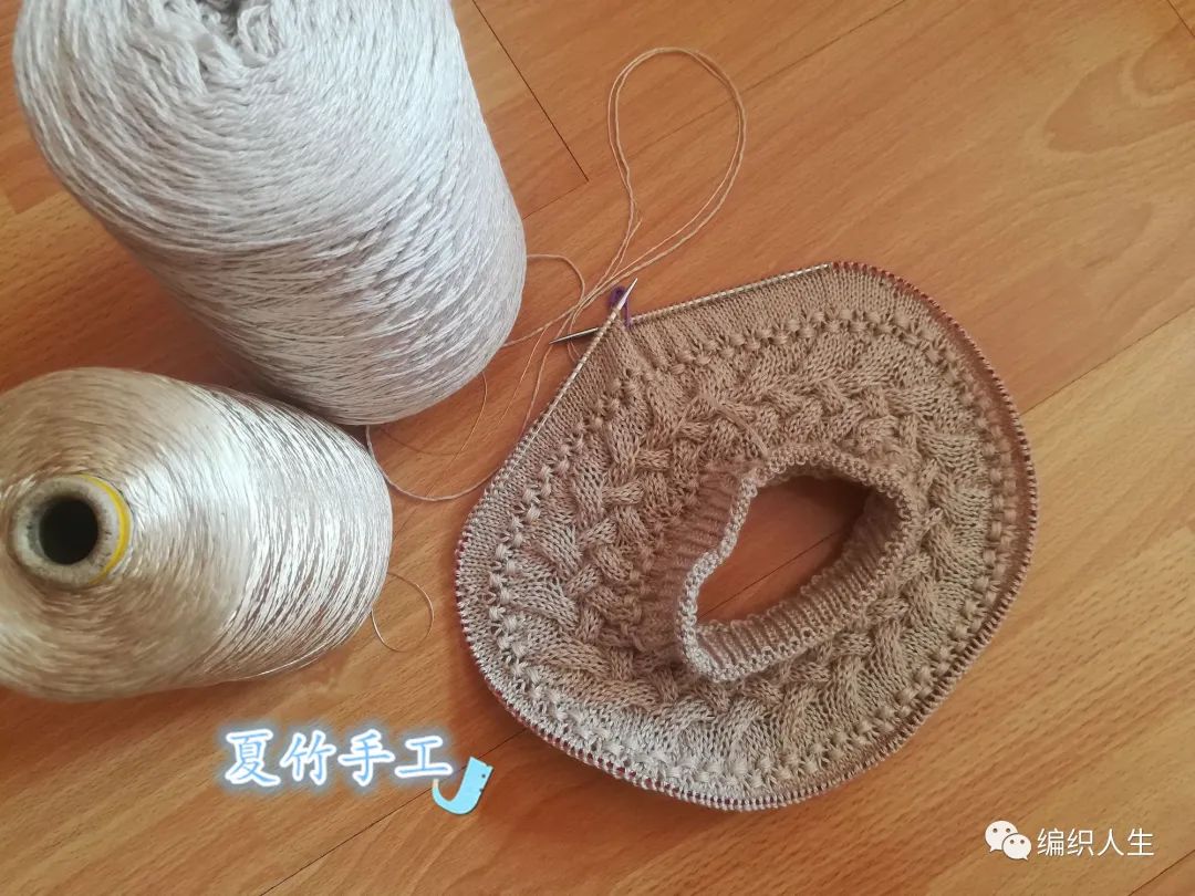 简单好看的棒针织毛衣图案,女生套头棒针粗线花线毛衣教程