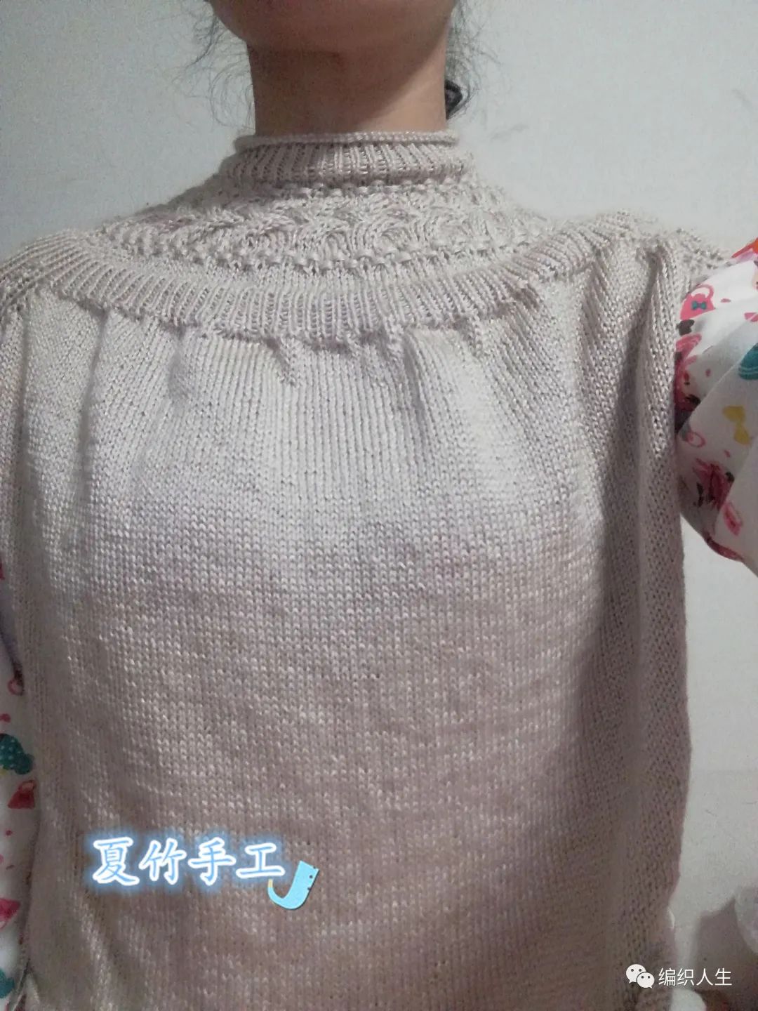 简单好看的棒针织毛衣图案,女生套头棒针粗线花线毛衣教程