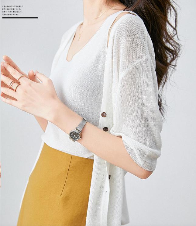 超仙防晒衫长款度假,慵懒风微透防晒衫