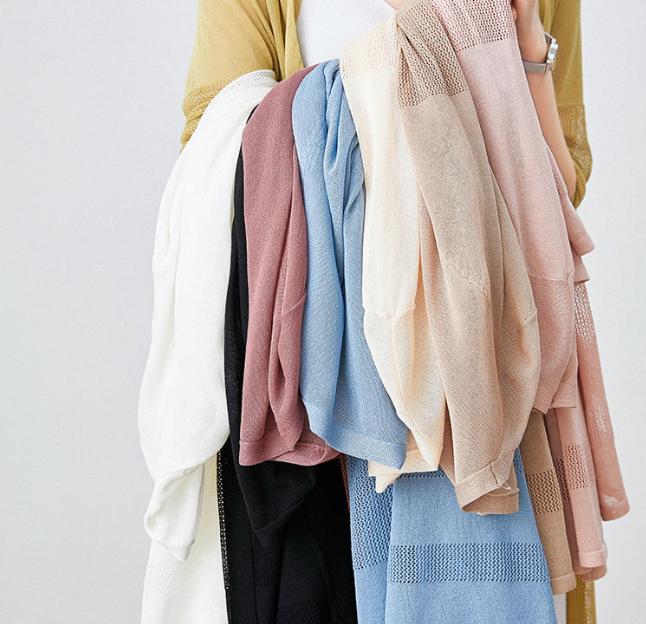 超仙防晒衫长款度假,慵懒风微透防晒衫