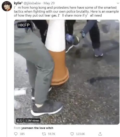 还真有香港暴徒给美国*威示**者传授经验…