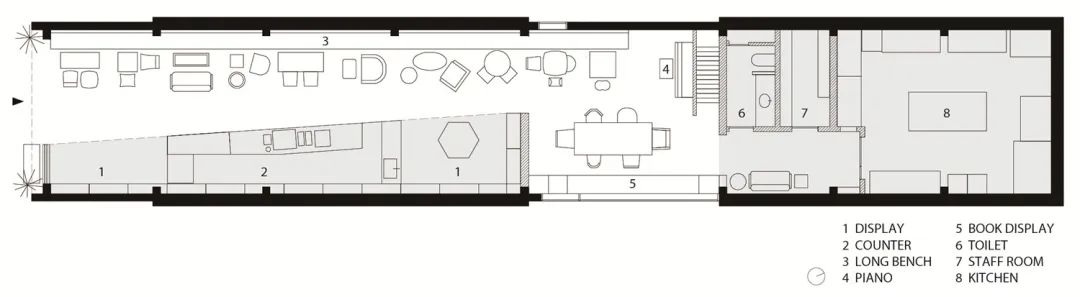 20平米小型的咖啡厅设计,长方形露台咖啡厅