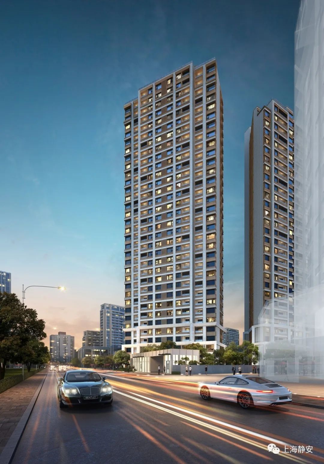 苏河湾中心图片,苏河湾塔尖夜景