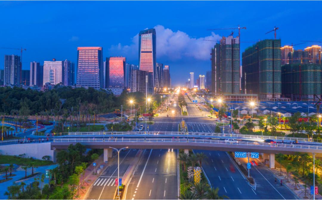 航拍防城港城市视频,航拍防城港市全景美景