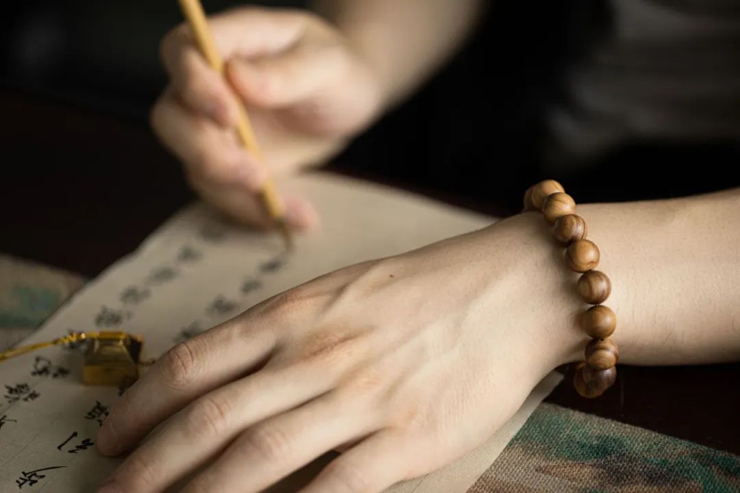 老料天然绿檀木手串,老檀木手串1.0