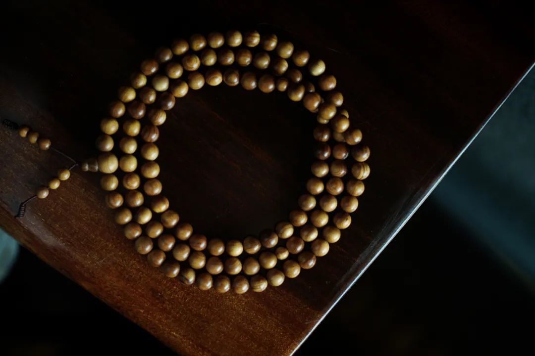 老料天然绿檀木手串,老檀木手串1.0