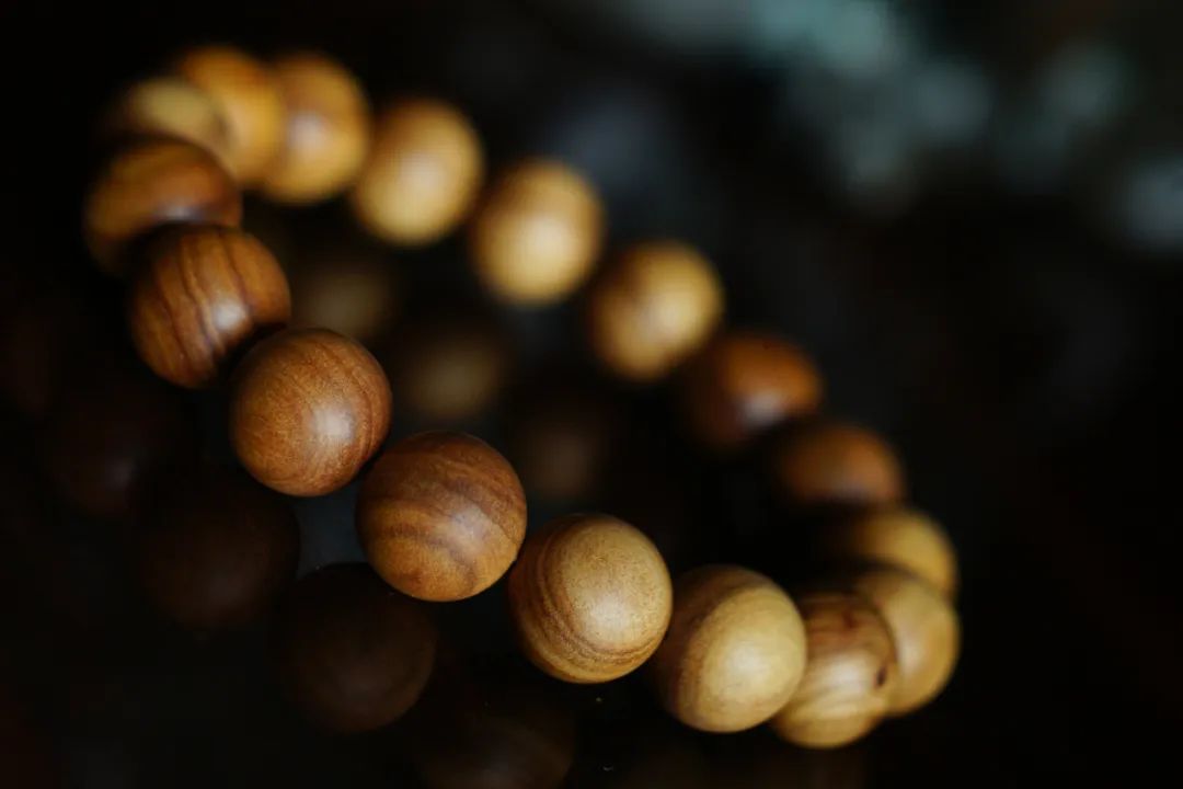 老料天然绿檀木手串,老檀木手串1.0