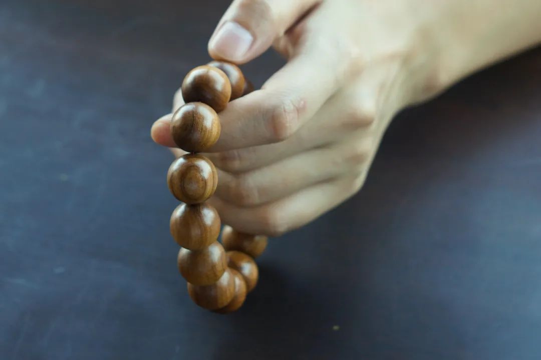 老料天然绿檀木手串,老檀木手串1.0