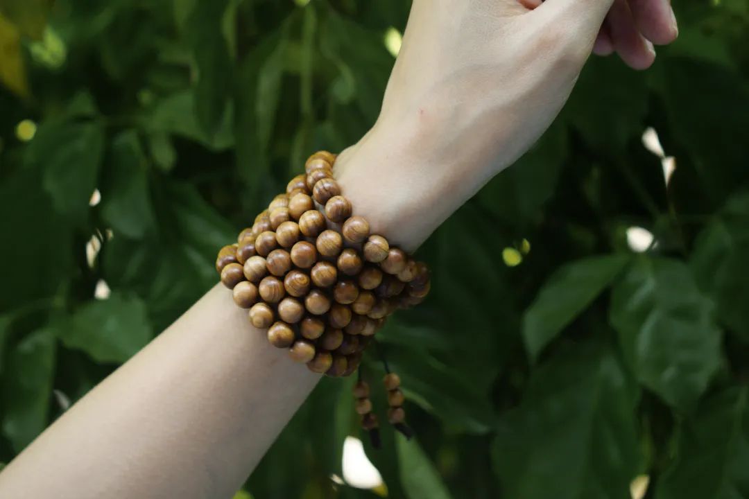 老料天然绿檀木手串,老檀木手串1.0