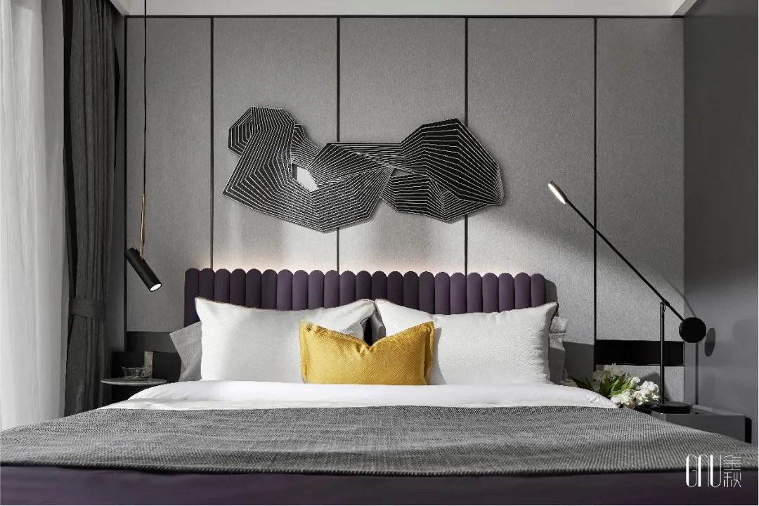 99平方现代轻奢样板房,金秋装修风格图片