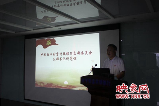 西平财富村支部书记,银行党支部书记讲廉政党课