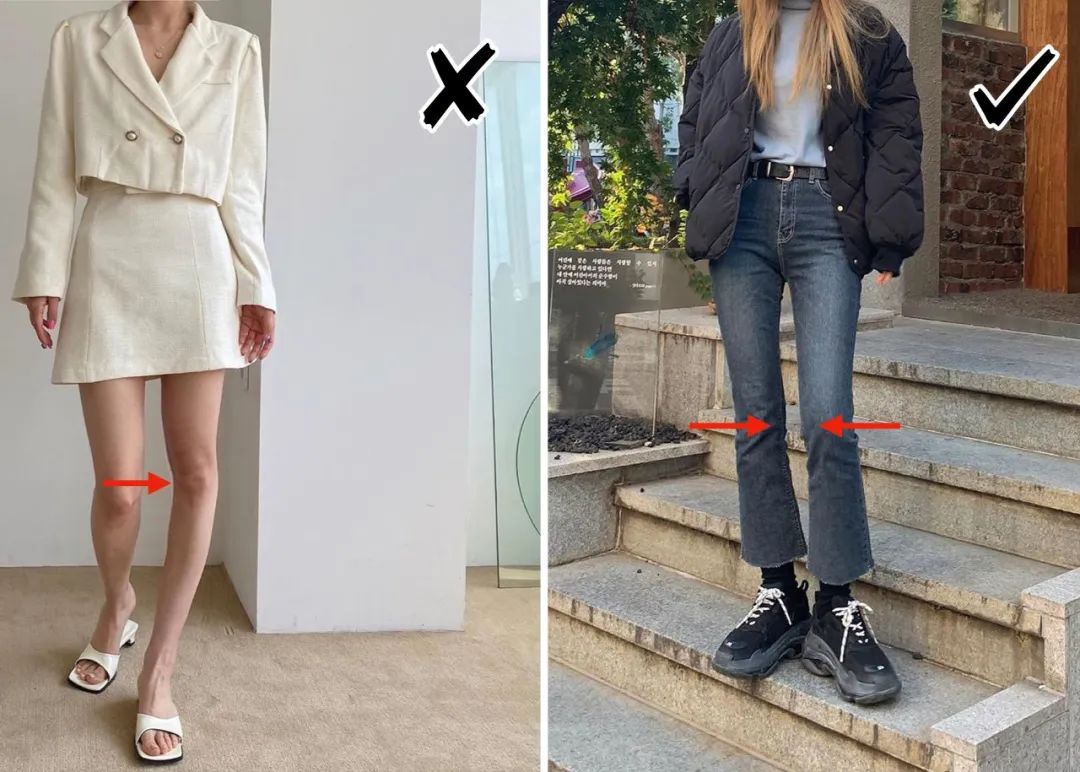 小个子胯宽腿粗牛仔裤,适合假胯宽的牛仔裤