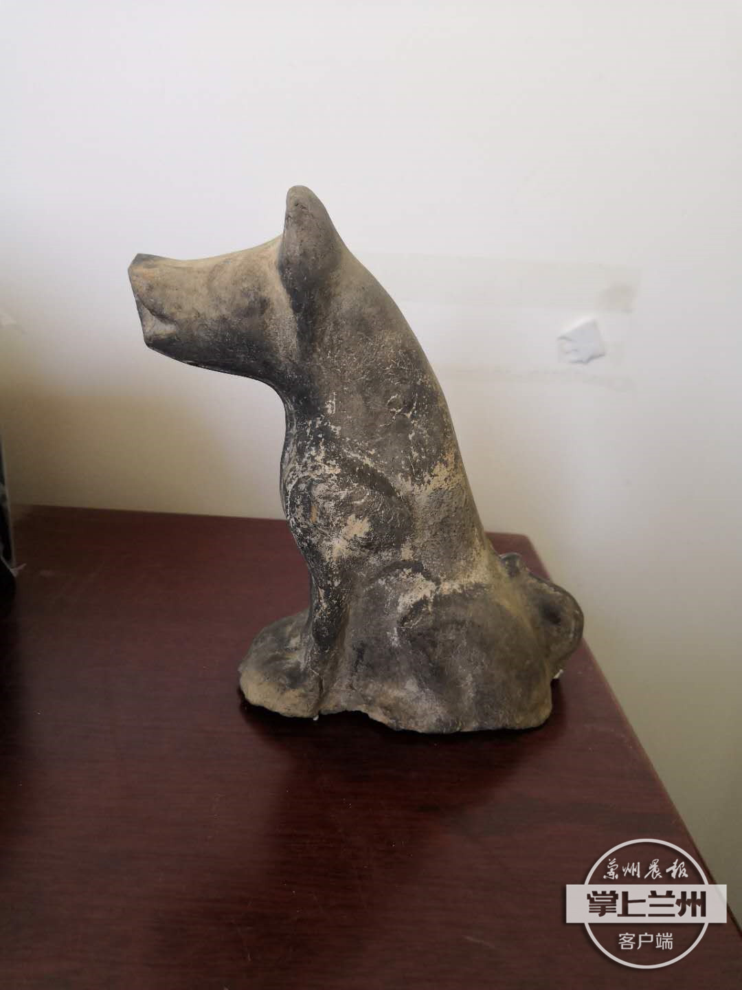 汉代灰陶狗大黄,汉代灰陶狗