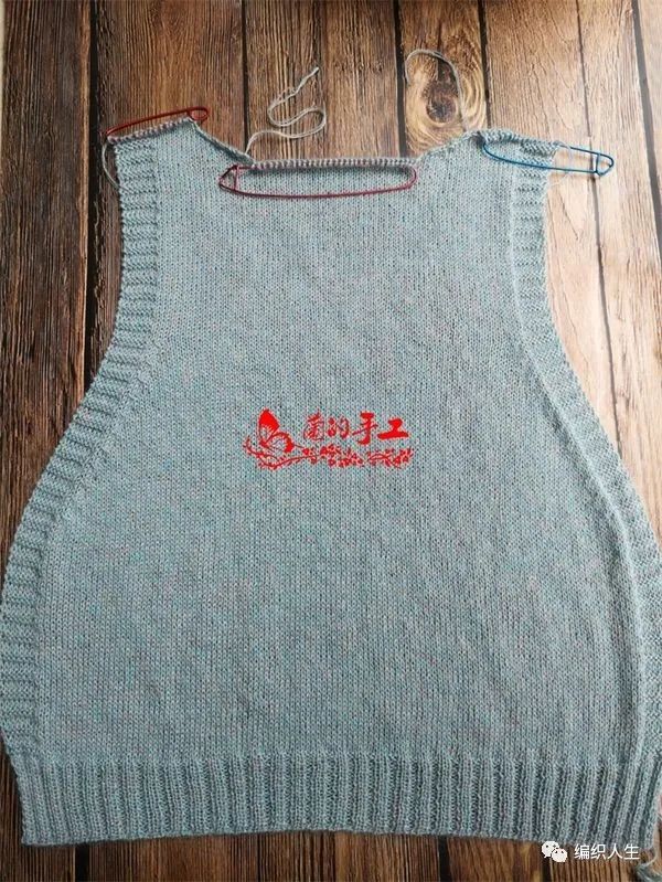 棒针背心编织女教程,两片式宝宝棒针背心