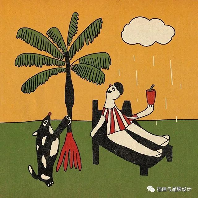 插画丨抽象复古的画面有没有带给你一些童年的回忆呢？