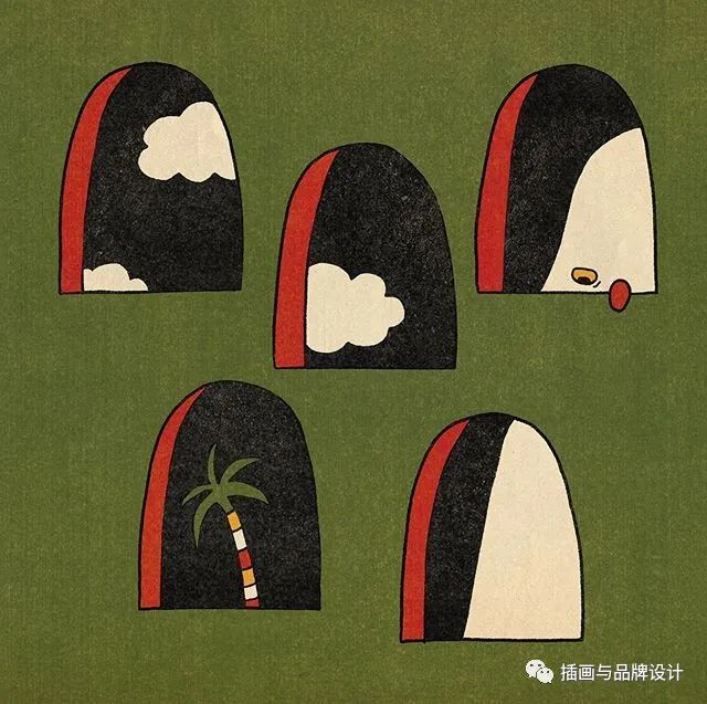插画丨抽象复古的画面有没有带给你一些童年的回忆呢？