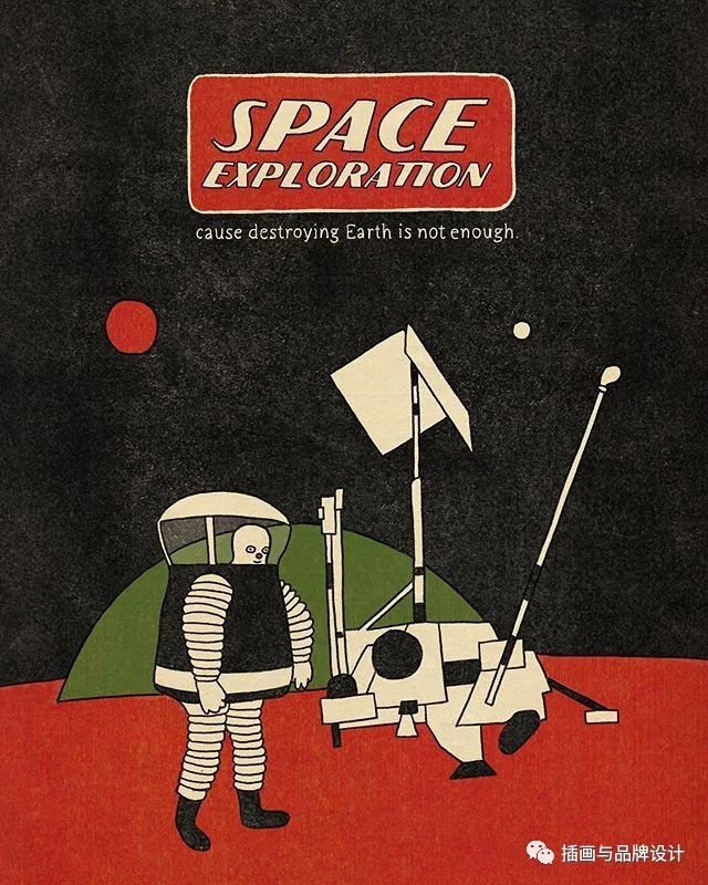 插画丨抽象复古的画面有没有带给你一些童年的回忆呢？