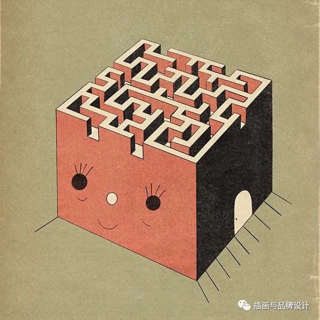 插画丨抽象复古的画面有没有带给你一些童年的回忆呢？