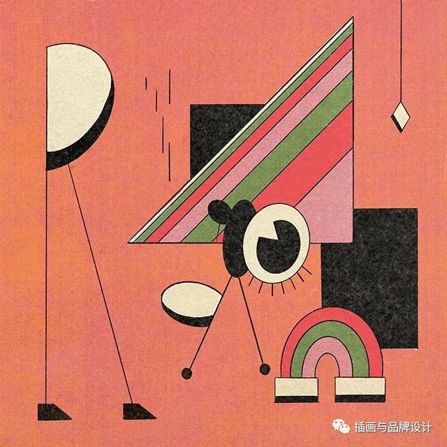 插画丨抽象复古的画面有没有带给你一些童年的回忆呢？