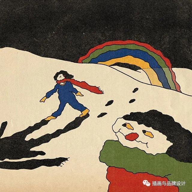 插画丨抽象复古的画面有没有带给你一些童年的回忆呢？