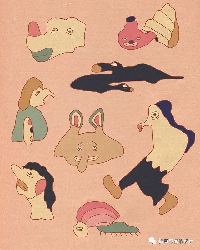 插画丨抽象复古的画面有没有带给你一些童年的回忆呢？