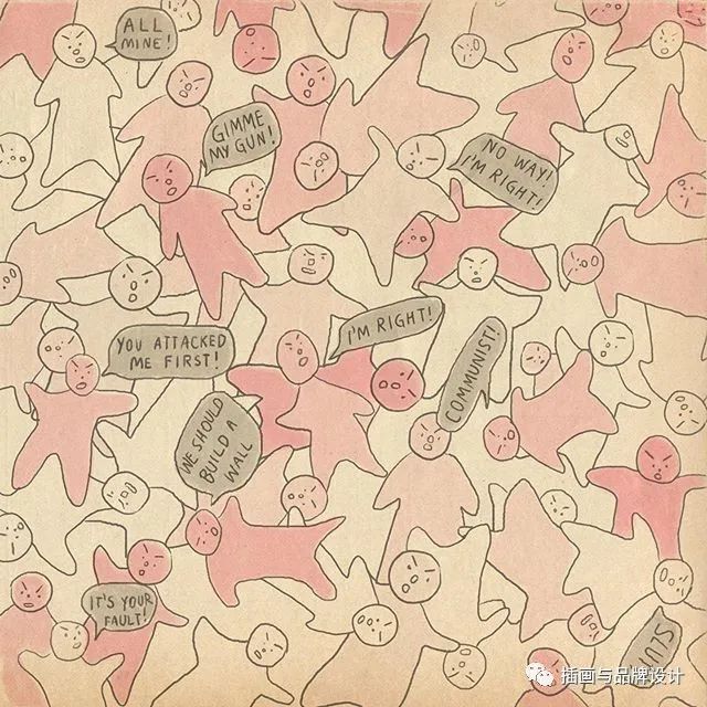 插画丨抽象复古的画面有没有带给你一些童年的回忆呢？