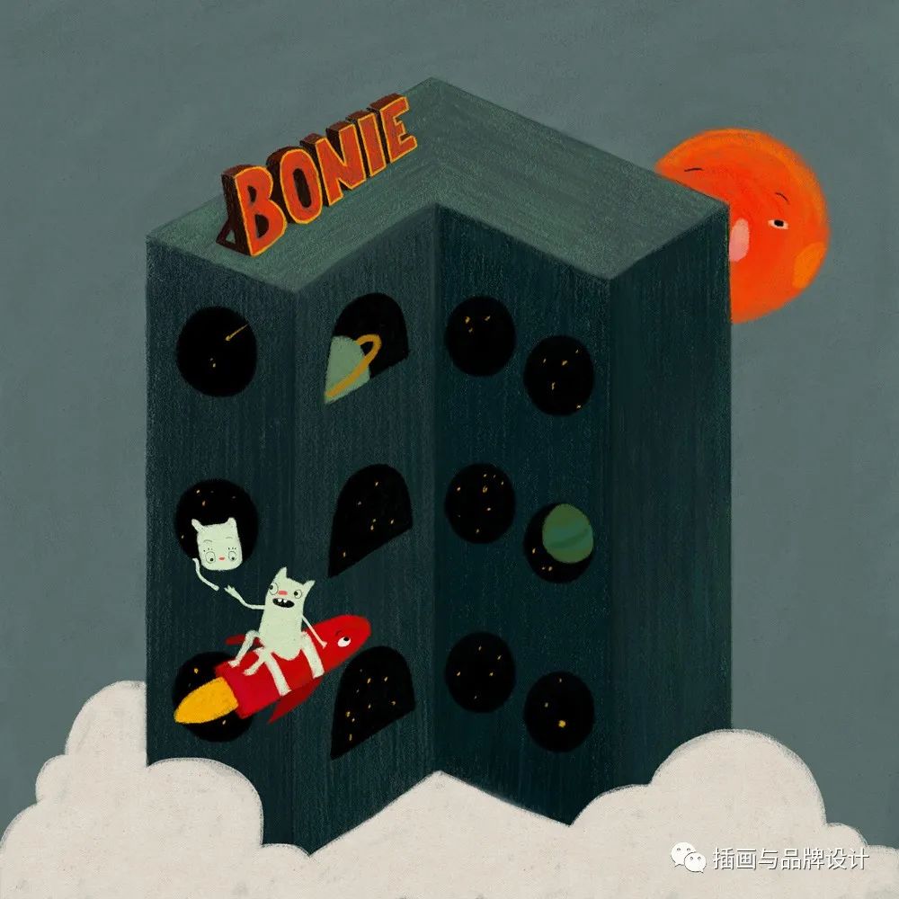 插画丨抽象复古的画面有没有带给你一些童年的回忆呢？