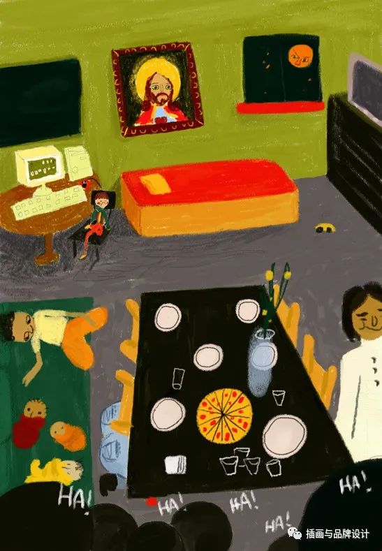 插画丨抽象复古的画面有没有带给你一些童年的回忆呢？