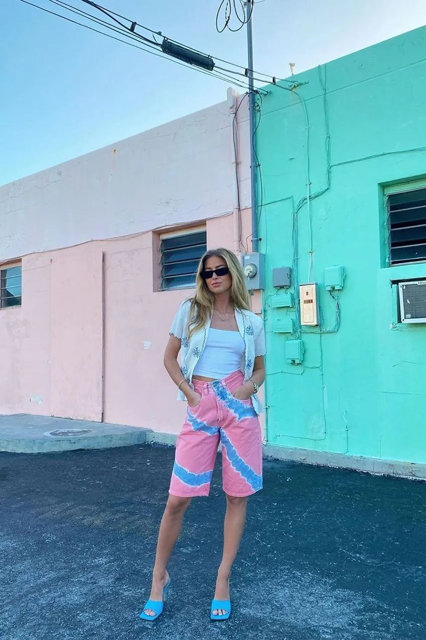 百慕大针织短裤,百慕大白色短裤