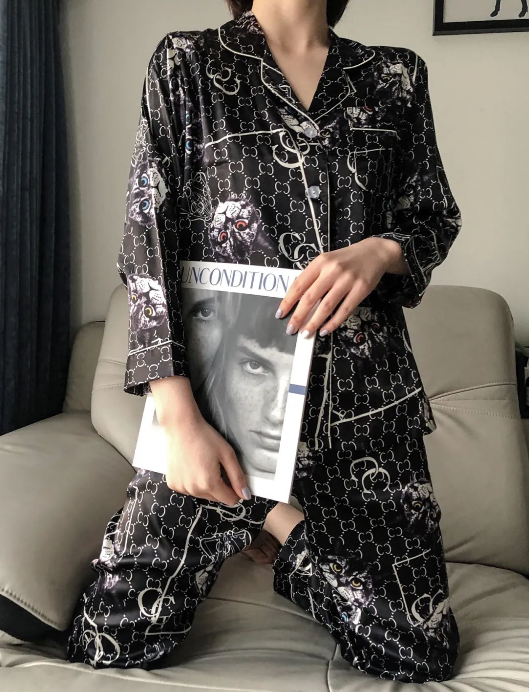 意大利纯棉夏季睡衣,轻奢莫代尔棉睡衣秋冬气质