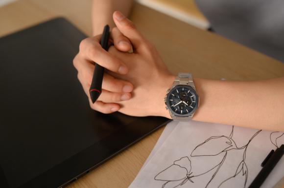 卡西欧edifice超薄黑武士赛车表,卡西欧efs-s570ydc评测