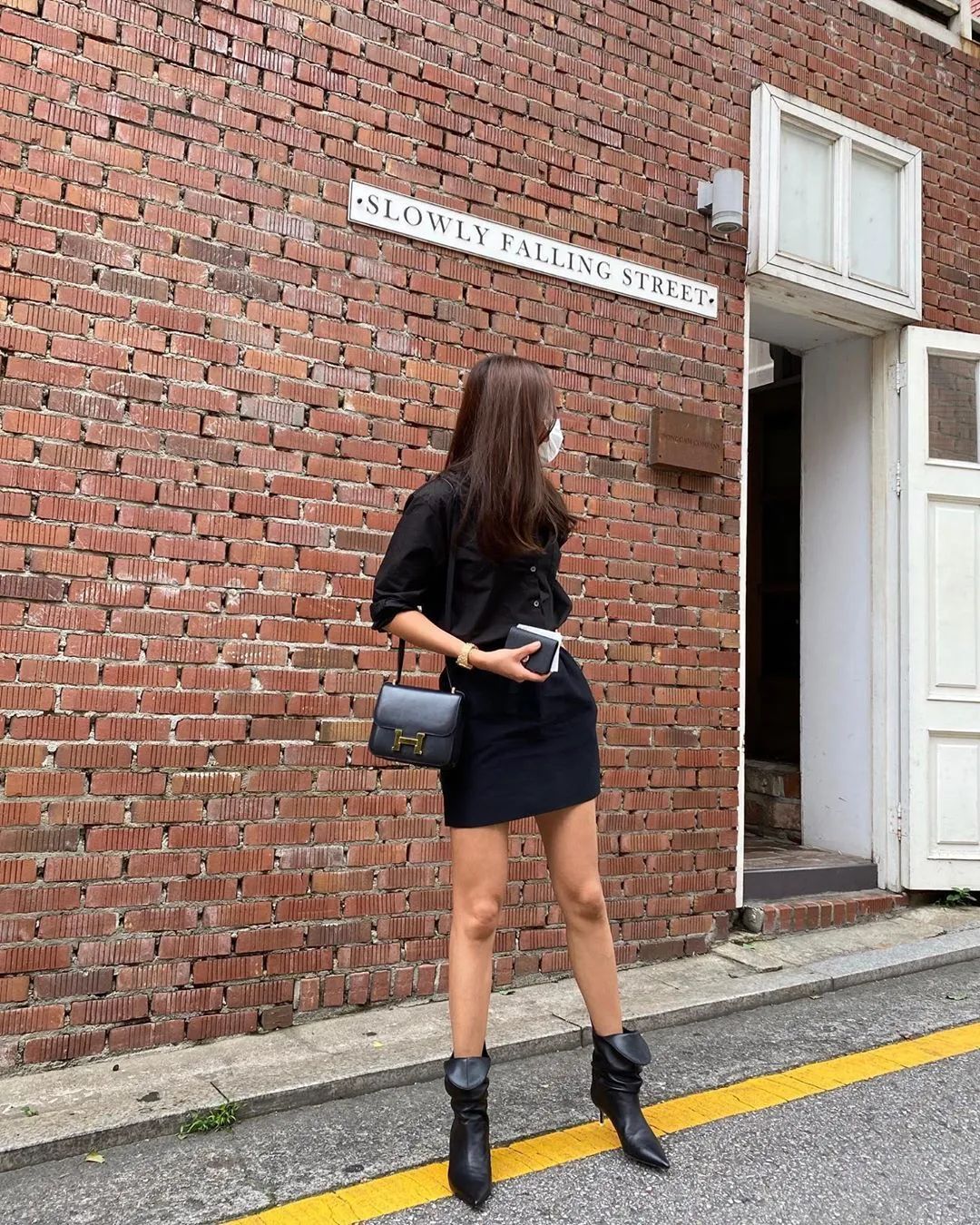 夏季简约风韩国ins穿搭博主高级感,韩国穿搭ins时尚博主冬