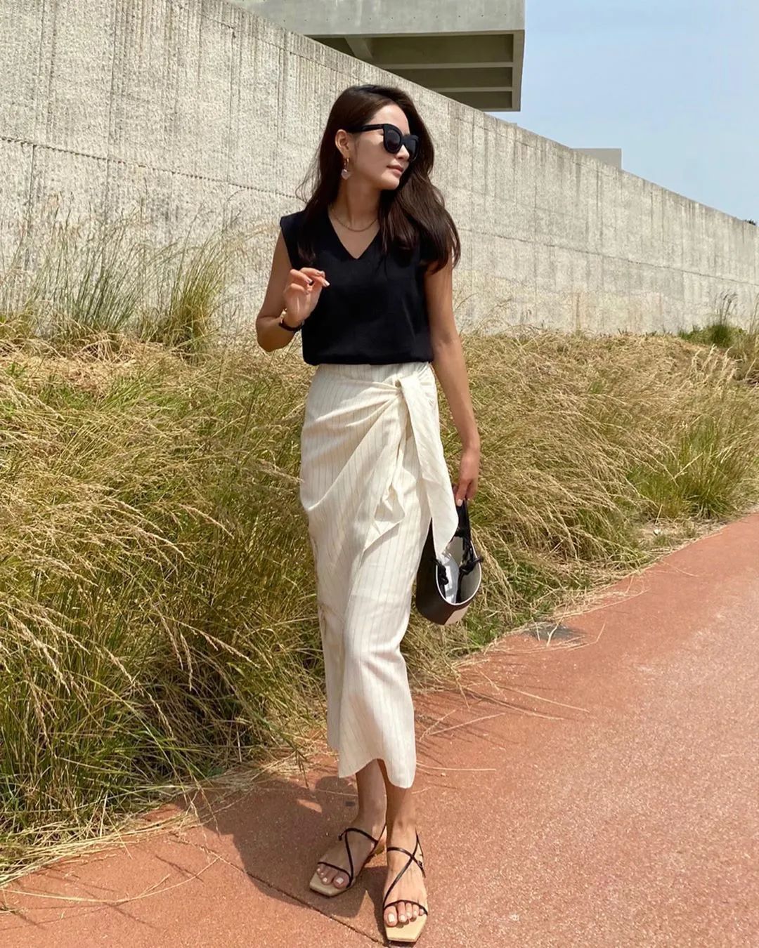 夏季简约风韩国ins穿搭博主高级感,韩国穿搭ins时尚博主冬