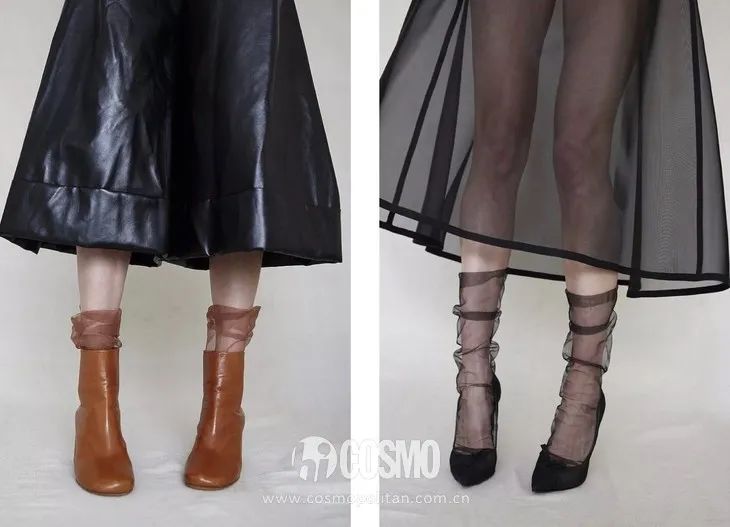 配饰狂|娜娜左黄右紫的撞色袜时髦到飞起，我有点跟不上...