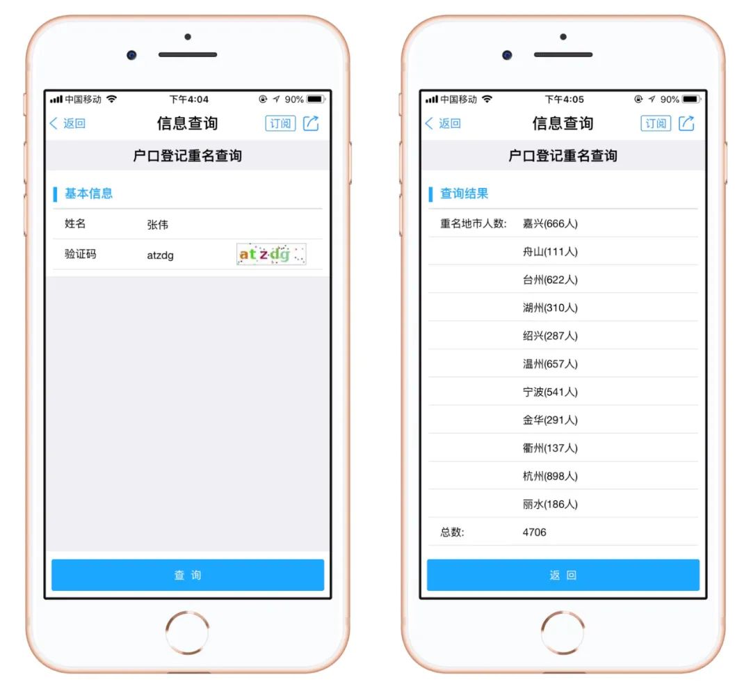 浙江居然有这么多人叫这个名字，上“浙里办”查询同名有缘人
