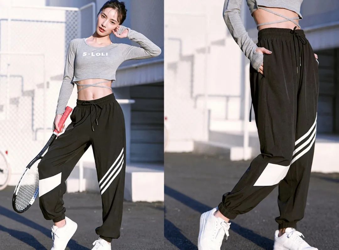 女团裤子宽松同款,女团服装显瘦遮胯平价