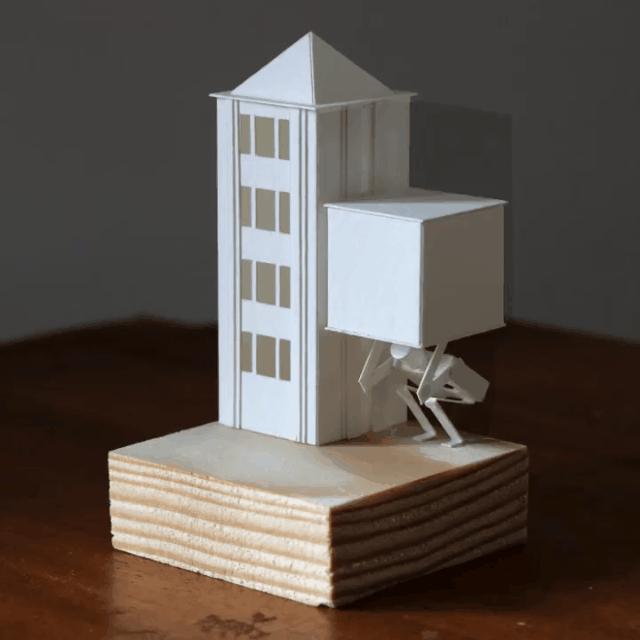 手工diy建筑模型,小丑回魂场景微缩模型手作