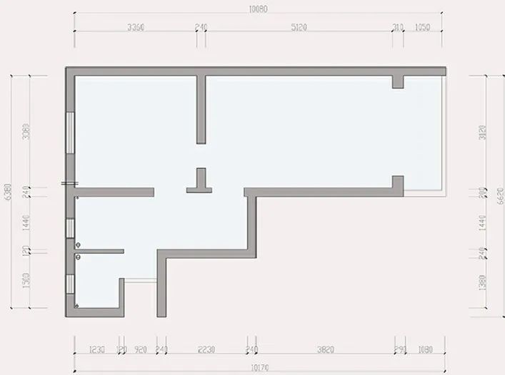 39平手枪房户型设计,双阳台手枪型三房如何改成四房