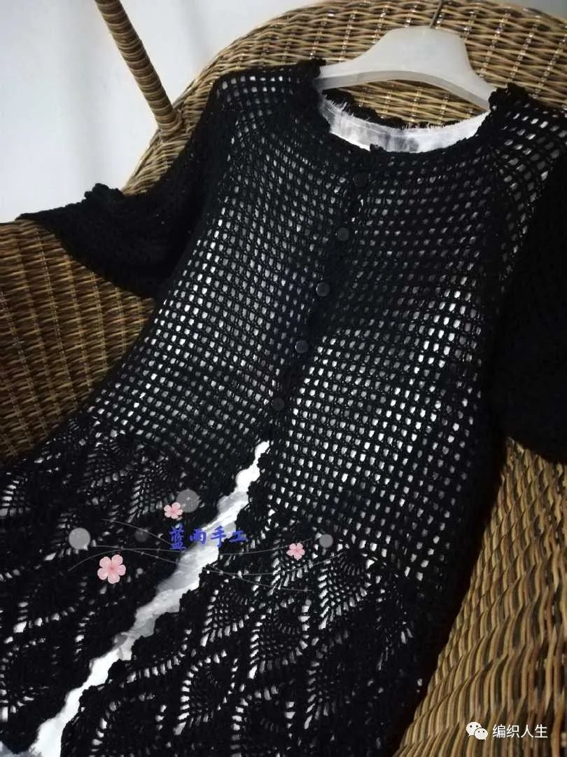 粗蕾丝线钩针编织夏季开衫,钩针蕾丝长款开衫图解