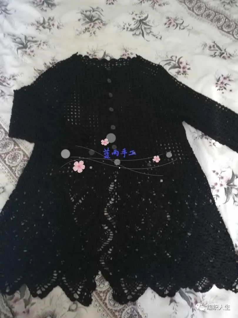 粗蕾丝线钩针编织夏季开衫,钩针蕾丝长款开衫图解