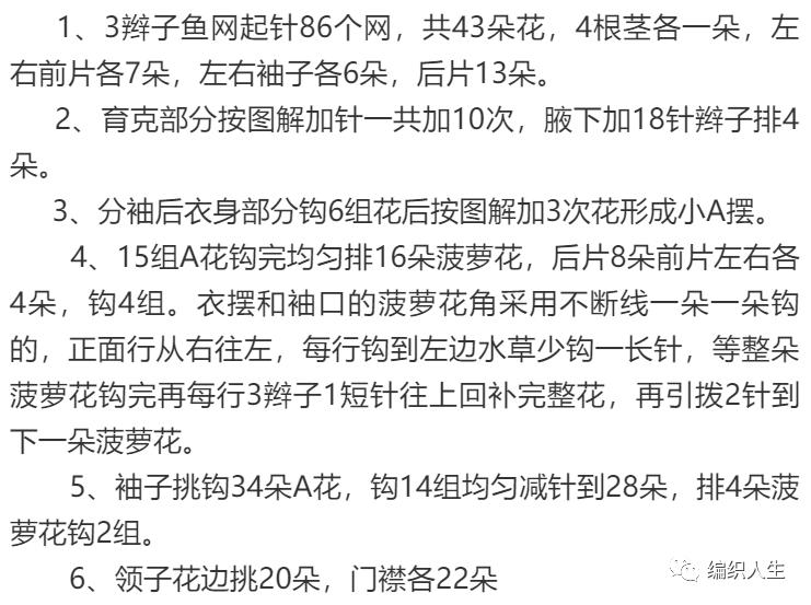 粗蕾丝线钩针编织夏季开衫,钩针蕾丝长款开衫图解