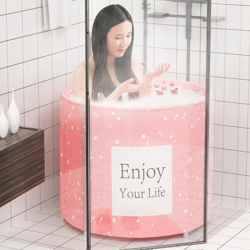 小浴室必备之折叠泡澡桶,有了折叠泡澡桶在家也能泡澡了