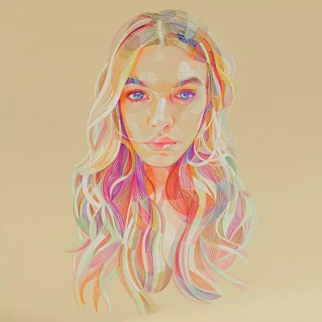 色彩斑斓彩铅画,色彩斑斓的彩铅画超级的美