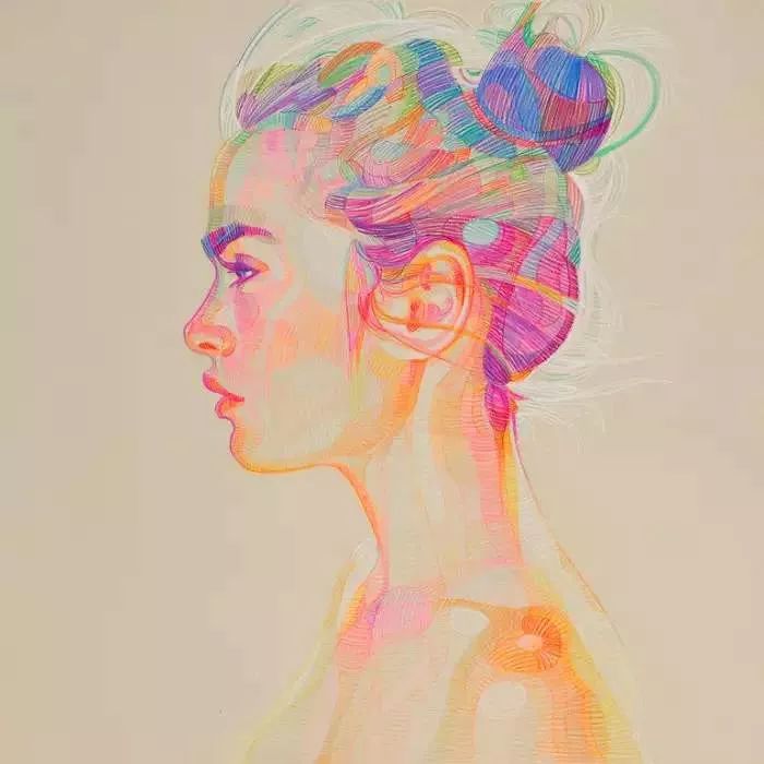 色彩斑斓彩铅画,色彩斑斓的彩铅画超级的美