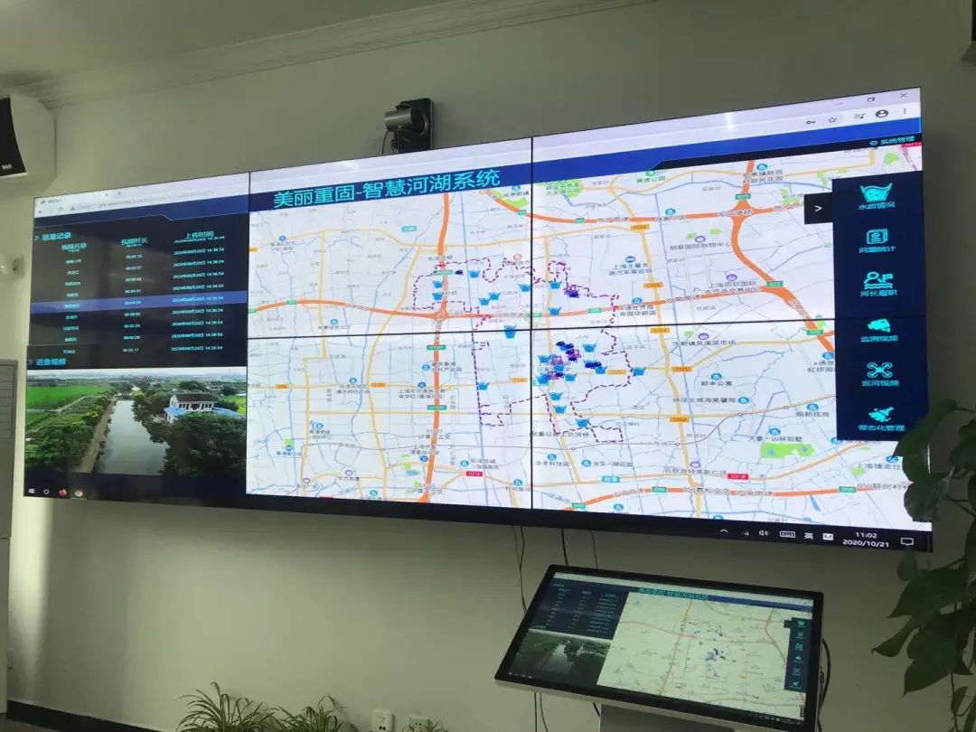 河道垃圾清理促水清岸绿景美,水清岸绿风景