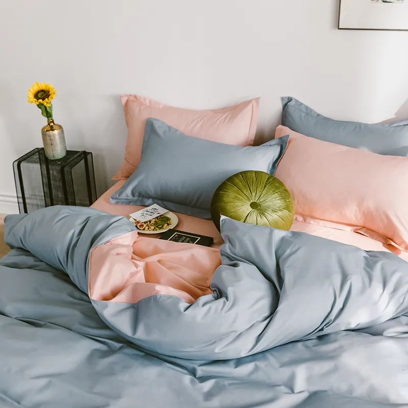 水星家纺纯棉亲肤四件套,纯棉四件套亲肤棉简单